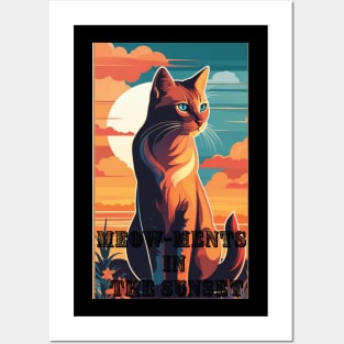 Meow-ments in the Sunset Posters and Art